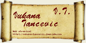 Vukana Tančević vizit kartica